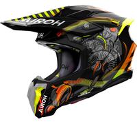 Airoh Twist 3 Toxic, motocross helmet L Black/Yellow/Orange/Grey