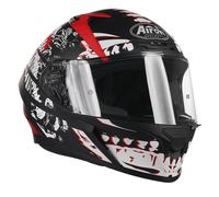 AIROH VALOR SKELETON RIBS MATT RED BLACK MOTORCYCLE MOTORBIKE FULL FACE HELMET
