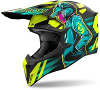 Airoh Wraaap Cyber Motocross Helmet, yellow/blue, size S (55/56)