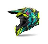 Airoh Wraaap Cyber Motocross Helmet, yellow/blue, size M (57/58)