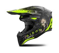 Airoh Wraaap Darkness Motocross Helmet, black-yellow, size M for Men