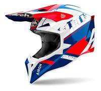 Airoh Wraaap Feel Motocross Helmet, white/blue/red, M (57/58)