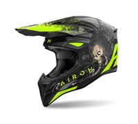 Airoh Wraaap Darkness Motocross Helmet, black-yellow, size XL for Men