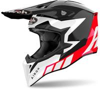 Airoh Wraaap Reloaded Motocross Helmet, black-white-red, size S for Men