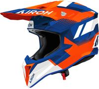 Airoh Wraaap Vision Motocross Helmet, white-blue-orange, size L for Men