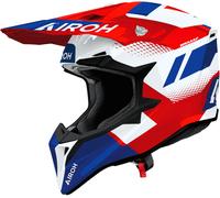 Airoh Wraaap Vision Motocross Helmet, white-red-blue, size XL for Men