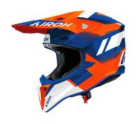 Airoh Wraaap Vision Motocross Helmet, white/blue/orange, size M (57/58)