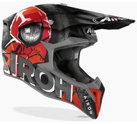 Airoh Wraap Alien Red Matt Black Glossy Size L