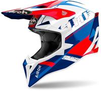 Airoh Wraap Feel Blue/Red Gloss Off Road Motorcycle Motocross Quad ATV MX Helmet