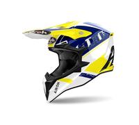 Airoh Wraap Feel Yellow/Blue Gloss Adult MX Helmet Motocross Off-Road Enduro