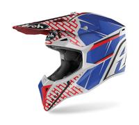 Airoh Wraap Idol Motocross Helmet, red-blue, size XL for Men