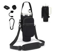 AIROLDI Bag for Stanley Cup 1.2 L / 40 oz Stanley Cup Accessories, Water Bottle Carry Bag with Mobile Phone Pocket, Carabiner and Adjustable Shoulder Strap, for Travel, Hiking, Running, Cycling