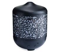 Airomé Petal Cut Metal Essential Oil Diffuser|250 mL Humidifying Ultrasonic Aromatherapy Diffuser 8 Colorful LED Lights, Up to 24 Hours Intermittent & Continual Mist Auto Shut-Off, Black and Bronze