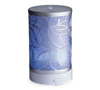 Airome Silverleaf Medium Essential Oil Diffuser|100 mL Humidifying Ultrasonic Aromatherapy Diffuser 8 Colorful LED Lights, Intermittent & Continual Mist, Auto Shut-Off