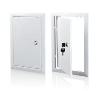 AIROPE Inspection Hatch 400x600 mm in ABS Plastic with Key Lock, Left/Right Side Opening, Access Panels for Water Meter, Ceiling, Bathtub, Fuse Boxes, Hides Wires, Pipes