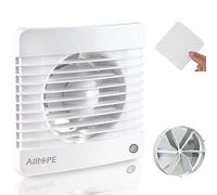 Airope Timer,Extractor Fan,4 inch / 100 mm Cover with Back Draft Shutter + Fly Screen Mesh,Low Noise dB(A) 26 and Low-watt 7 W,Wall/Ceiling for Bathroom,Kitchen,Toilet,5 Years Warranty