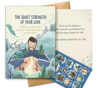 AIROW Heartfelt Father Thank You Card - Sincerely Appreciative Greeting Card for Dad, Standard A5 Size, Double-Sided Print, Original Artwork, Premium Kraft Envelope and Envelope Sticker Included