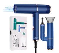 AIROX Powerful 1800W Travel Hairdryer for Women, Foldable Ionic Hair Dryer for Fast Drying, Compact and Portable Mini Blow Dryer with Negative Ion | Ideal for Hotel and Travel (Blue)