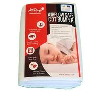 AiRoya Breathable Cot Bumper Set of 2 Pieces 150 cm, 6 mm Padding, Safe Protection for Babies, White