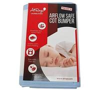 AiRoya® Premium 2-Sided Cot Bed Bumper, Double Layers for Extra-Padding, BS EN 16780 Safety Standard Compliance, Breathable Safe Cot Liner (Blue)