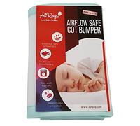 AiRoya® Premium 2-Sided Cot Bed Bumper, Double Layers for Extra-Padding, Ideal for Solid Ends Slatted Cots, BS EN 16780 Safety Standard Compliance, Breathable Safe Cot Liner (Mint Green)