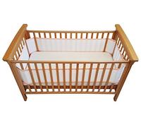 AiRoya® Premium 4-Sided Breathable Cot Bumper, Double Layers for Extra-Padding, Free from Entanglement Risk Design, BS 1877 Safety Compliance, Airflow Safe 3D Mesh Crib Liner (Pink)