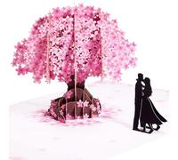 Airpark 180° Cherry Blossom Pop-Up Love Tree Card - 3D Romantic Valentine’s Day, Anniversary, Wedding Greeting Card for Couples, Women, Men, Him, Her - Unique Gift with Heartfelt Design, 6” x 8”