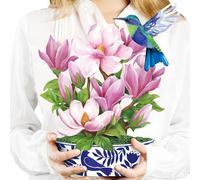 Airpark Paper Pop Up Cards, Magnolia Flowers & Bird, 12inch Paper Flowers 3D Popup Cards with Blank Note Card and Envelope for Birthday Cards, Wedding, Anniversary, Thank You Gifts for Women Friends