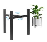 Airpark Plant Stand Indoor Adjustable, Metal Modern Plant Stands, Heavy Duty Stable Plant Pot Flower Holder Indoor Outdoor Corner, Fit 8 9 10 11 12 inch Pots, Black (Pot & Plant Not Included)