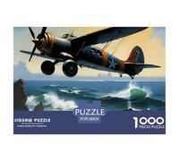 Airplane 1000 Piece Jigsaw Puzzles for Adults Sky Plane Fun, Challenging & Brainteasing Adults Jigsaw Puzzle - Uncover The Puzzle 100% Recycled Cardboard Educational Games Puzzle38x26cm/1000pcs