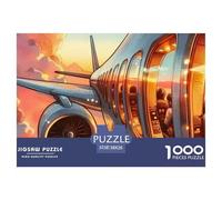 Airplane 1000 Piece Jigsaw Puzzles for AdultsSky Plane Fun, Challenging &ing Adults Jigsaw Puzzle Uncover The Puzzle 100% Recycled Cardboard Educational Game Fun Activity for Home38x26cm/