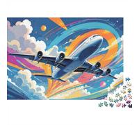 Airplane 1000 Pieces Mini Jigsaw Puzzle for Adults | 38x26cm Cardboard, Puzzle Assembly, Young Adults, Living Room Decor, Mind Relaxation