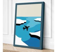 Airplane Above Clouds Modern Canvas Wall Art Print 30x20 Inch (76 x 51 cm)
