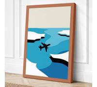 Airplane Above Clouds Modern Canvas Wall Art Print 36x24 Inch (91 x 61 cm)
