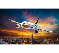 Airplane Above The City - Jigsaw Puzzles For Adults 1000-Piece Diy Puzzle Kids Wooden Toys