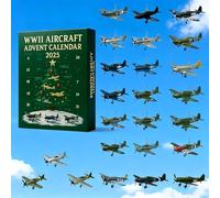 Airplane Advent Calendar 2025, WWII Aircraft Advents Calendar with 24 Mini Warbirds, Military Advent Calendars for Christmas Countdown, Collectors, Kids & Aviation Lovers (1PCS)
