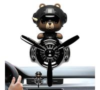 Airplane Air Air Freshener - Bears Vent Clip, Aromatherapy Diffuser | Head Shaking Design, Decorative Accessory Improves Indoor Environment While Traveling, Relaxing Dur