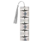 Airplane Art 1 Pieces Wood Bookmark Gift Book Lovers Natural Wooden Bookmark Ideal for Bookshelf, Office