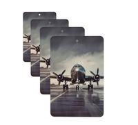 Airplane Art Car Air Freshener Cards for Women Men 4 Pack Cute Car Accessories Long Lasting Scent Car Diffuser Hanging Auto Aromatherapy Tablets Car Fresheners Gifts