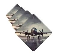 Airplane Art Car Air Freshener Cards for Women Men 4 Pack Cute Car Accessories Long Lasting Scent Car Diffuser Hanging Auto Aromatherapy Tablets Car Fresheners Gifts