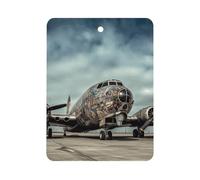 Airplane Art Car Air Freshener Hanging, Long Lasting Scented Car Aromatherapy Tablets, Square Fragrance Scented Cards for Vehicles, Bedroom, Wardrobe White-style