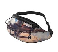 Airplane Art Printed Fanny Pack for Men Women Crossbody Waist Bag Pack Bum Bag with Adjustable Strap for Hiking Running Travel Cycling