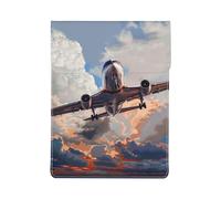 Airplane Art Printed Laptop Sleeve Bag 13-Inch - Leather Laptop Sleeve Case Shockproof Protective Computer Cover Bag