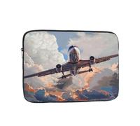 Airplane Art Printed Laptop Sleeve for Men Women 17 inch Shockproof Laptop Case Bag for Travel Office School
