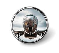 Airplane Art Round Badge Cute Brooch Hats Jackets Decor Personalized Lapel Pin Clothing Jewelry Accessories for Wedding Party Gift