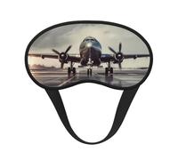 Airplane Art Sleep Mask for Women Men Eye Mask for Sleeping Light Blocking Sleeping Mask with Elastic Strap Blindfold for Flight Nap Soft Breathable Travel Eye Cover for Side Sleeper
