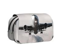 Airplane Artdouble Layer Pencil Case With Flip Top Big Pencil Bag High Storage Pen Case Pouch Stationery Organizer Makeup Bag For Boys Girls Teen College Students School Adults & Office Supplies