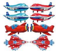 Airplane Birthday Decorations for Boys Birthday Party, Red Airplane Foil Balloons, Fighter Jet Balloons for Kids Flying Aircraft PartySupplies Baby Shower