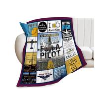 Airplane Blanket Plane Throw Blanket Soft Fleece Flannel Bedding Aviation Gifts for Pilot Men Boys Women Girls Lovers Adults Stuff Plush for Couch Sofa Bed Room Decor 40"X50"