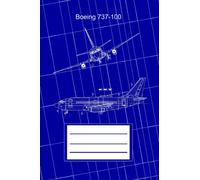 Airplane Blueprint: Boeing 737-100 Notebook: : Aviation Journal -6x9 120 pages for notes or drawings